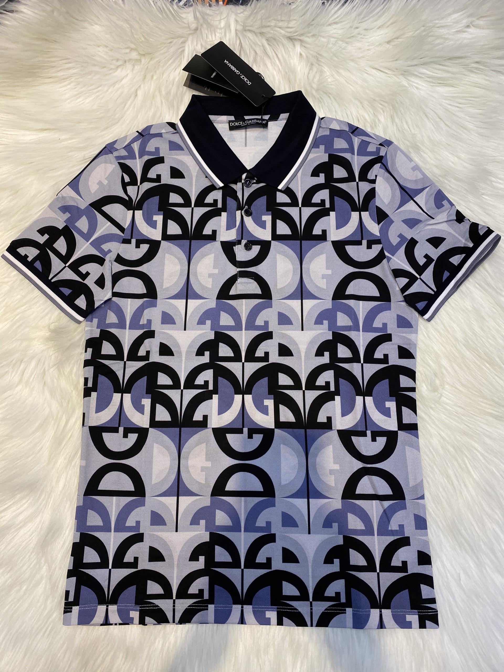 Áo phông Dolce & Gabbana siêu cấp full đen họa tiết chữ DG APDG03