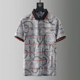 Áo phông Hermes siêu cấp họa tiết dây xích kẻ nhỏ APH05