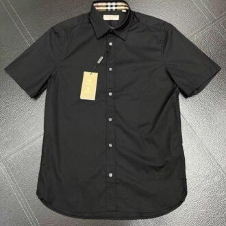 Áo sơ mi Burberry ngắn tay màu đen ASMB24