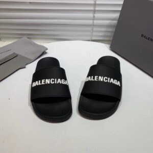 Dép Balenciaga siêu cấp nam màu đen chữ trắng DBL01