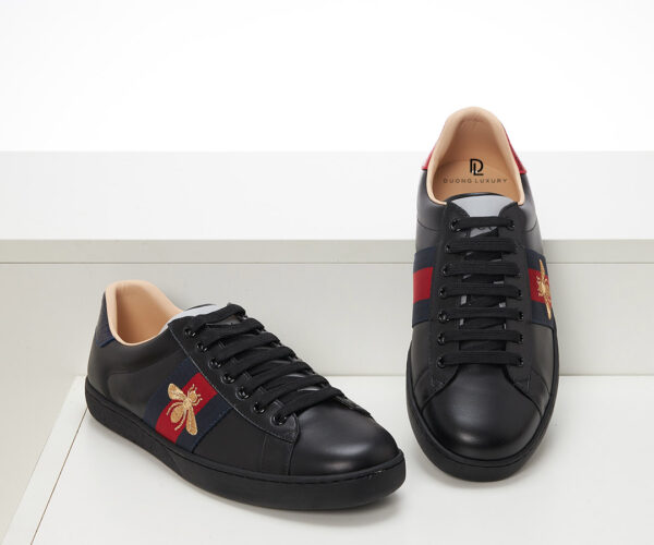 Gucci Ace Bee thêu ong đen Like Auth