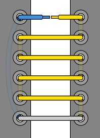 Cách buộc dây giày giấu dây kiểu thẳng