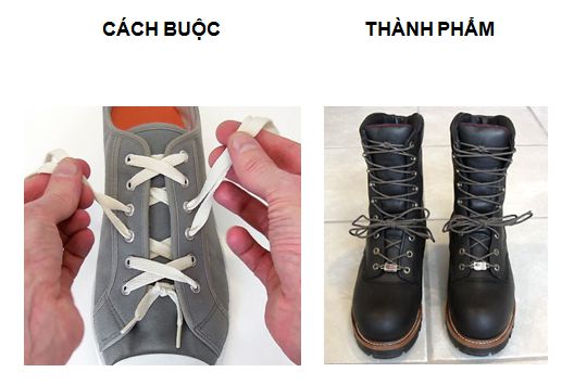 Cách buộc dây giày kiểu corset 