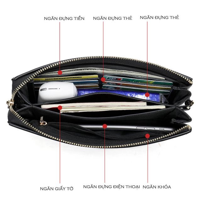Ví nam dài tích hợp rất nhiều tiện ích cho người sử dụng