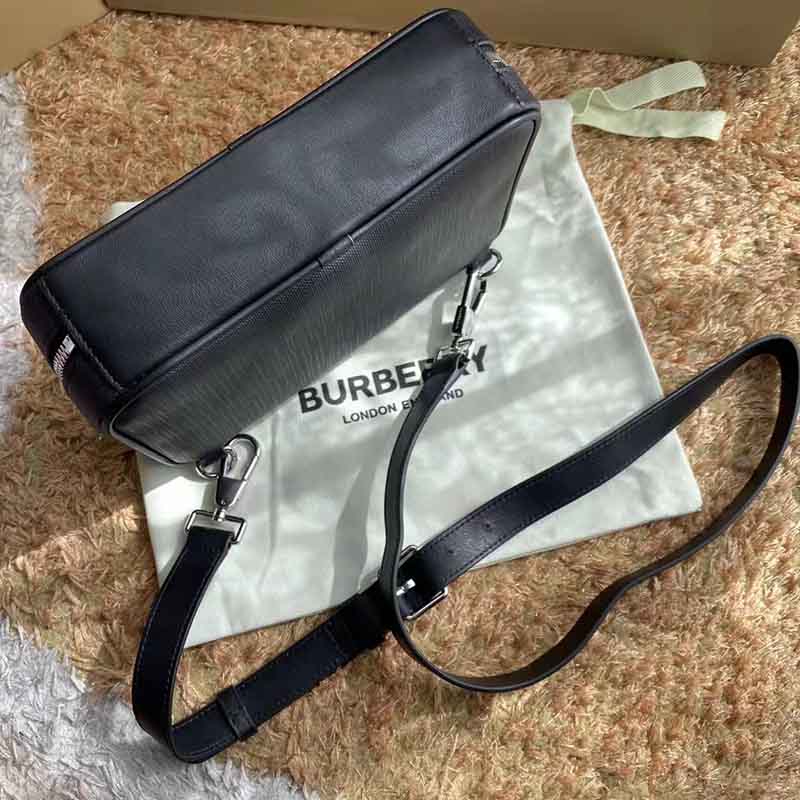 Túi đeo chéo Burberry siêu cấp họa tiết kẻ chữ tròn TDCB08