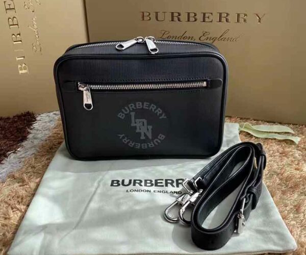 Túi đeo chéo Burberry siêu cấp họa tiết kẻ chữ tròn TDCB08