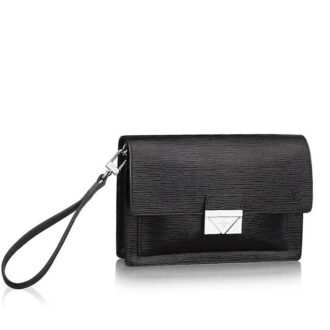 Clutch cầm tay Louis Vuitton Thames da epi màu đen Like Auth