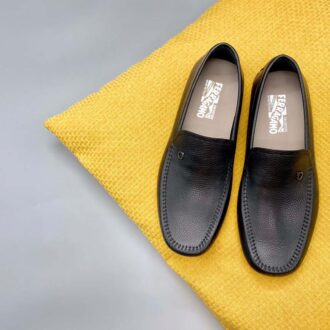 Giày lười Salvatore Ferragamo like au da nhăn tag logo nhỏ GLSF31