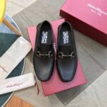 Giày lười Salvatore Ferragamo like au da trơn logo ngang GLSF32