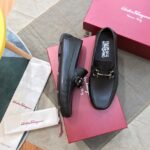 Giày lười Salvatore Ferragamo like au da trơn logo ngang GLSF32