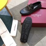 Giày lười Salvatore Ferragamo like au da trơn logo ngang GLSF32