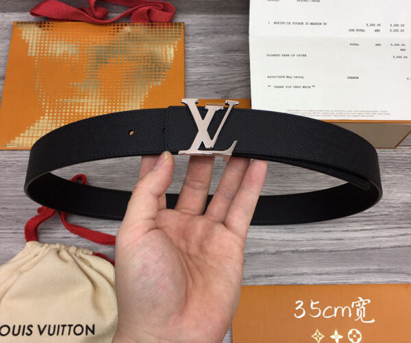 Thắt lưng Louis Vuitton like au da taiga họa tiết logo TLLV98