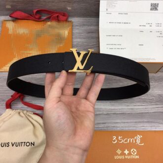 Thắt lưng Louis Vuitton like au da taiga họa tiết logo TLLV98