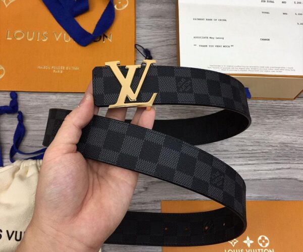 Thắt lưng Louis Vuitton like au họa tiết dây hai mặt caro TLLV94