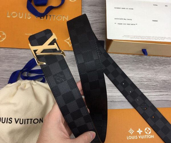 Thắt lưng Louis Vuitton like au họa tiết dây hai mặt caro TLLV94