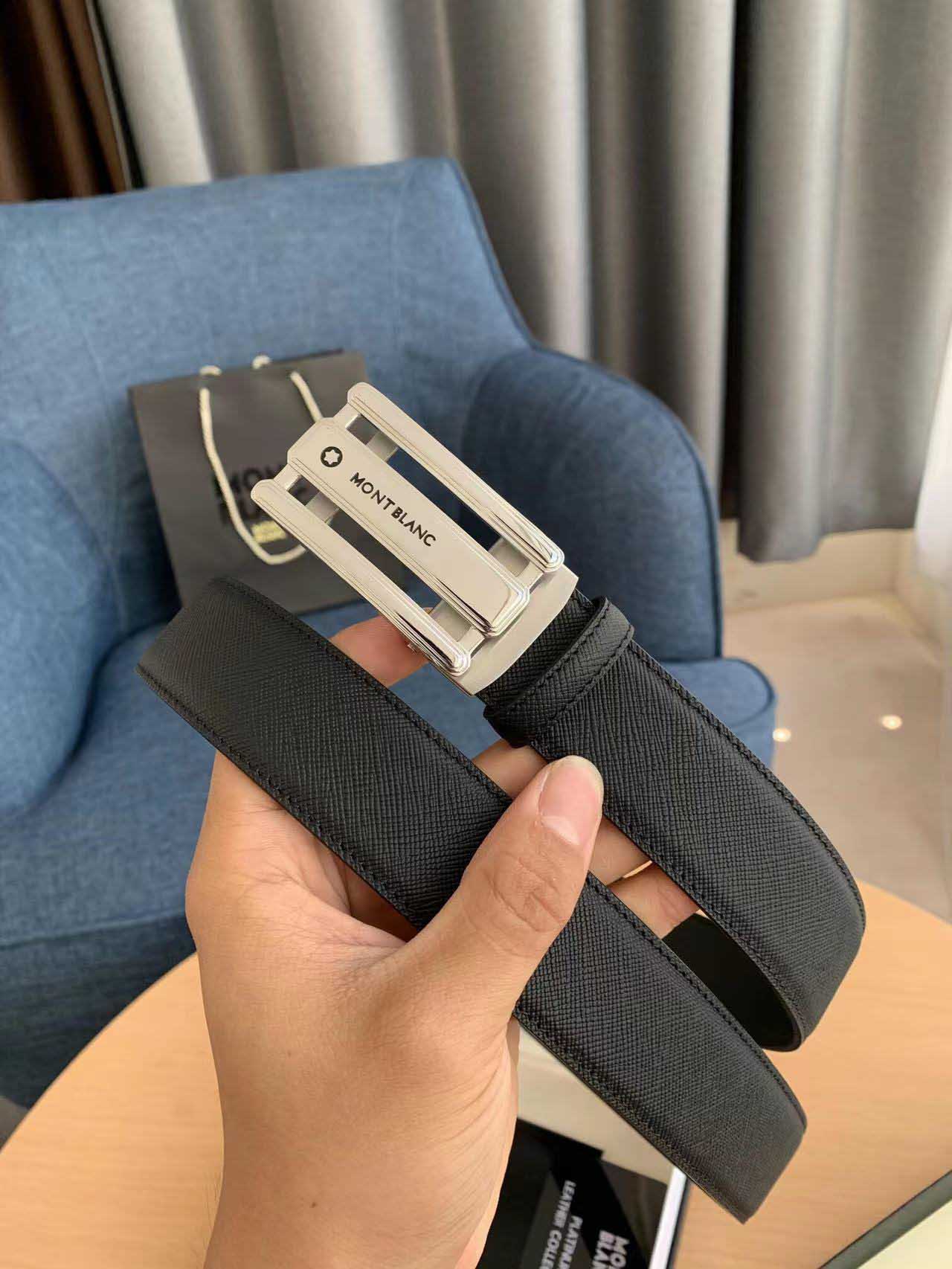 Thắt lưng Montblanc siêu cấp da sần khóa tự động TLM15