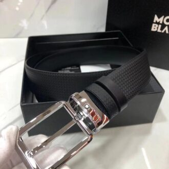 Thắt lưng Montblanc siêu cấp da trơn vân mờ khóa kim TLM14
