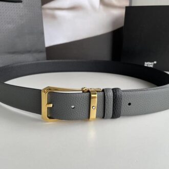 Thắt lưng Montblanc siêu cấp họa tiết da nhăn khóa kim TLM16