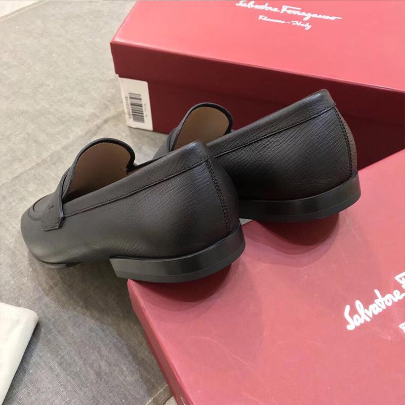 Giày lười Salvatore Ferragamo like au đế cao da trơn tag ẩn GLSF33