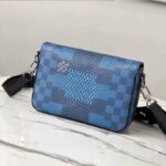 Túi đeo chéo Louis Vuitton like au Studio Messenger Blue Damier Graphite TDCLV29