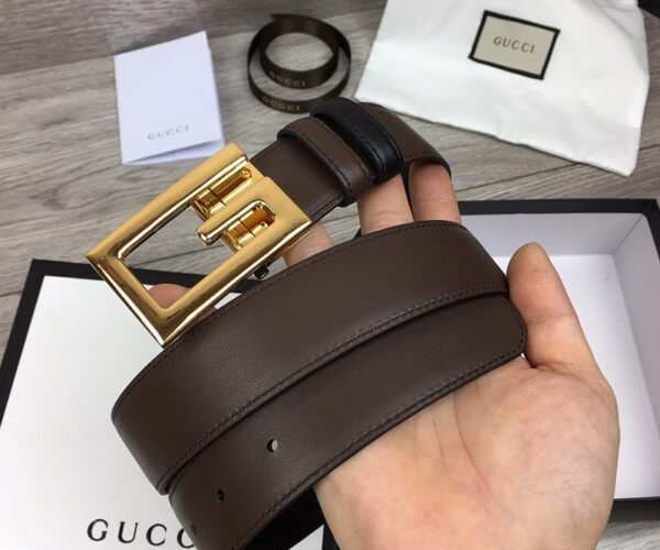 Thắt lưng Gucci siêu cấp da trơn khóa xoay họa tiết chữ G TLGC82