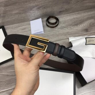 Thắt lưng Gucci siêu cấp da trơn khóa xoay họa tiết chữ G TLGC82