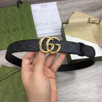 Thắt lưng Gucci Supreme like au xanh khóa GG bóng TLGC84