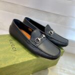 Giày lười Gucci like au da nhăn khóa logo nhỏ GLGC65