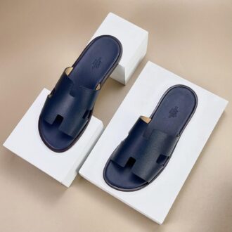 Dép Hermes Like Auth da taiga full xanh