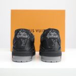 Giày Louis Vuitton LV Trainer x Nigo Black Denim Like Auth hoa đen