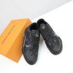 Giày Louis Vuitton LV Trainer x Nigo Black Denim Like Auth hoa đen