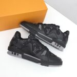 Giày Louis Vuitton Trainer x Nigo Black Denim Like Auth hoa đen chất lượng