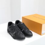 Giày Louis Vuitton LV Trainer x Nigo Black Denim Like Auth hoa đen