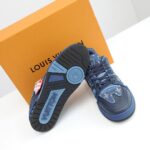 Giày Louis Vuitton LV Trainer x Nigo Blue Demin Like Auth màu xanh