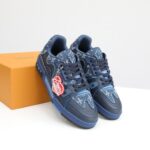 Giày Louis Vuitton LV Trainer x Nigo Blue Demin Like Auth màu xanh