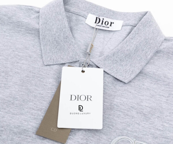 Áo Polo nam Dior CD Icon màu xám Like Auth