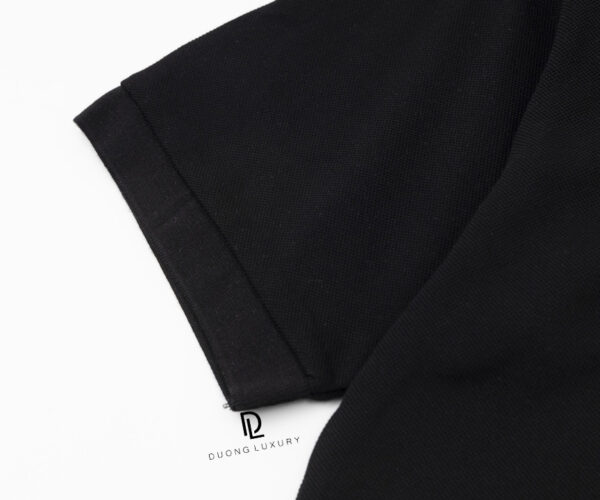 Áo Polo Dior nam đen hoạ tiết logo chữ trắng