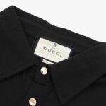 Áo Polo Gucci đen họa tiết tai thỏ Like Auth