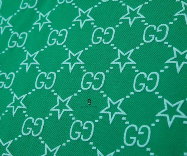 Áo Polo Gucci GG Stretch Cotton Polo Màu Xanh Green