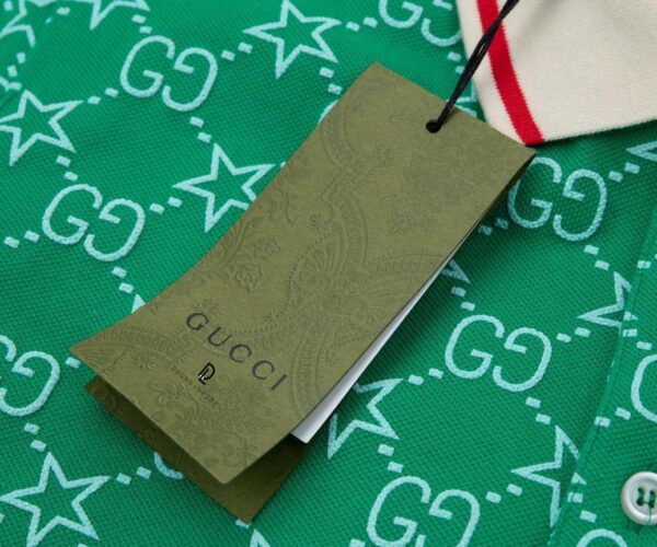 Áo Polo Gucci GG Stretch Cotton Polo Màu Xanh Green