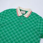 Áo Polo Gucci GG Stretch Cotton Polo Màu Xanh Green