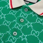 Áo Polo Gucci GG Stretch Cotton Polo Màu Xanh Green