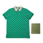 Áo Polo Gucci GG Stretch Cotton Polo Màu Xanh Green