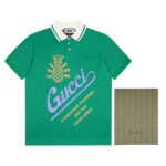 Áo Polo Gucci Pineapple màu xanh Like Auth