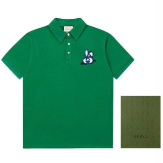 Áo Polo Gucci xanh họa tiết tai thỏ Like Auth