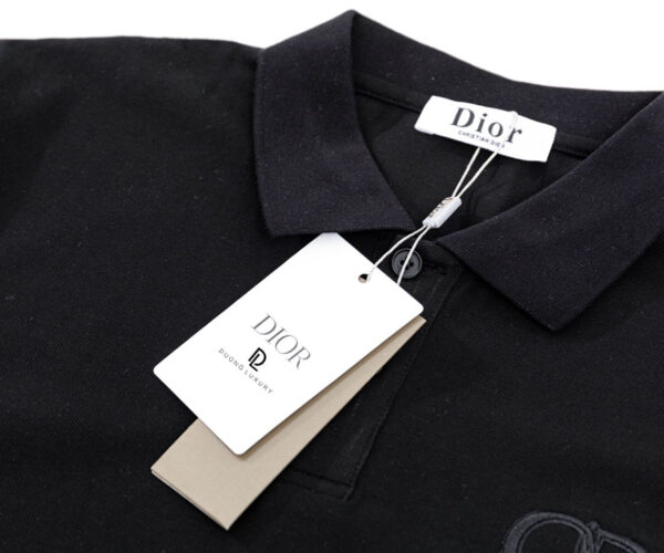 Áo Polo nam Dior CD Icon Black màu đen Like Auth