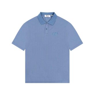 Áo Polo nam Dior CD Icon Blue màu xanh Like Auth