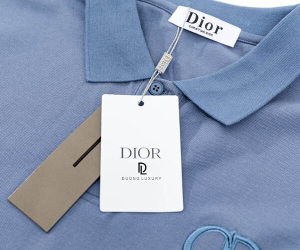 Áo Polo nam Dior CD Icon Blue màu xanh Like Auth