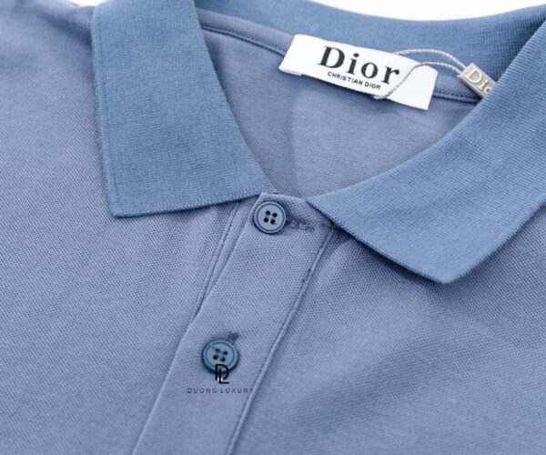 Áo Polo nam Dior CD Icon Blue màu xanh Like Auth