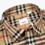 Áo Sơ mi Burberry dài tay Vintage thêu ngựa trắng